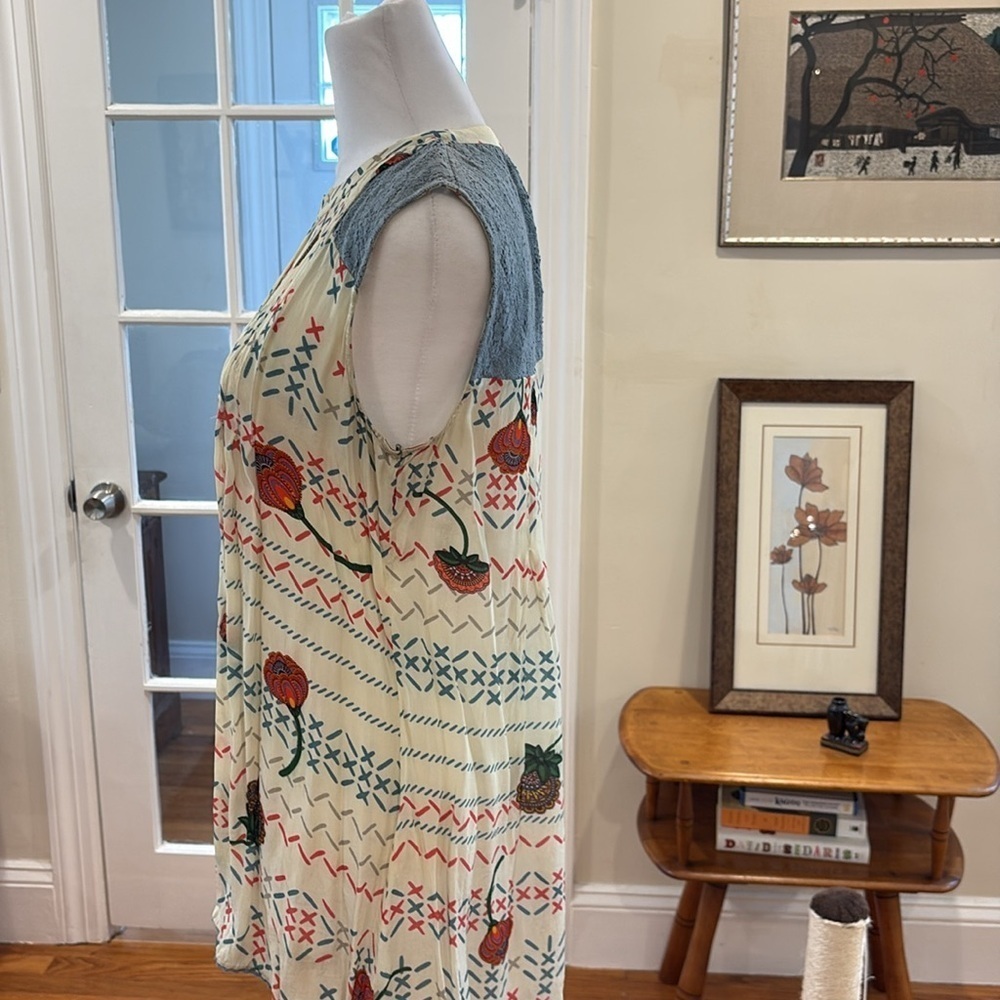 Benares sleeveless patterned top. Size S - Picture 5 of 8